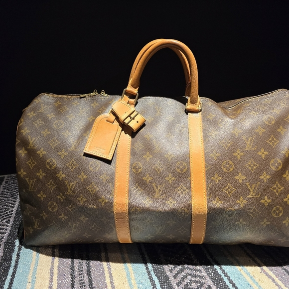LOUIS VUITTON KEEPALL 50 TRAVEL HANDBAG PURSE MONOGRAM M41426 MB8909 15992 - Picture 11 of 15